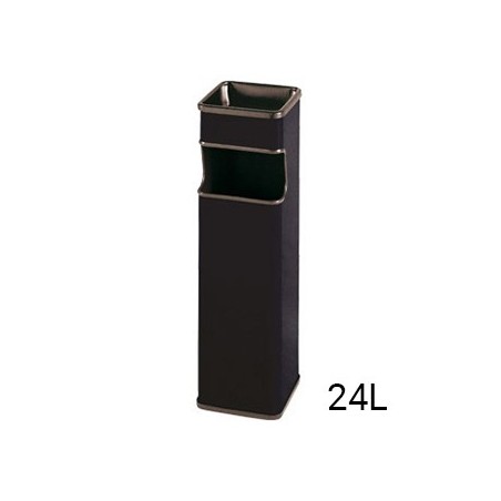 Cinzeiro Papeleira Vertical Quadrado Preto