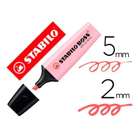MARCADOR STABILO BOSS PASTEL FLUORESCENTE 70 ROSA