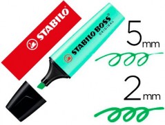 MARCADOR STABILO BOSS PASTEL FLUORESCENTE 70 MENTA