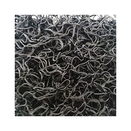 Tapete de Malha em PVC s/Fundo 14mm Preto-Metro Linear