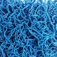 Tapete de Malha em PVC s/Fundo 14mm Azul-Metro Linear