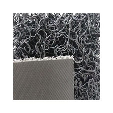 Tapete de Malha em PVC c/Fundo 14mm Preto-Metro Linear