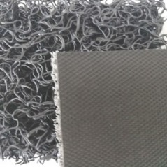 Tapete de Malha em PVC c/Fundo 14mm Cinza-Metro Linear