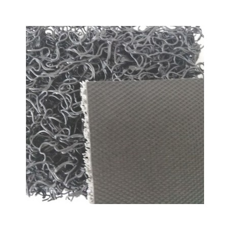 Tapete de Malha em PVC c/Fundo 14mm Cinza-Metro Linear