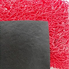 Tapete de Malha em PVC c/Fundo 14mm Vermelho-Metro Linear