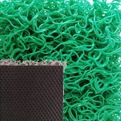 Tapete de Malha em PVC c/Fundo 14mm Verde-Metro Linear