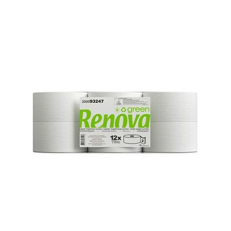 Papel Higiénico (Jumbo) 075mts 2Fls Renova Green 12un