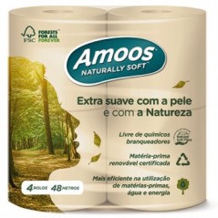Papel Higiénico Doméstico 48mts 2Fls Naturally Soft 4 Rolos