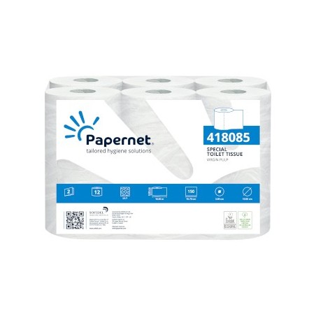 Papel Higiénico Doméstico 16mts 2Fls PAPERNET 12 Rolos