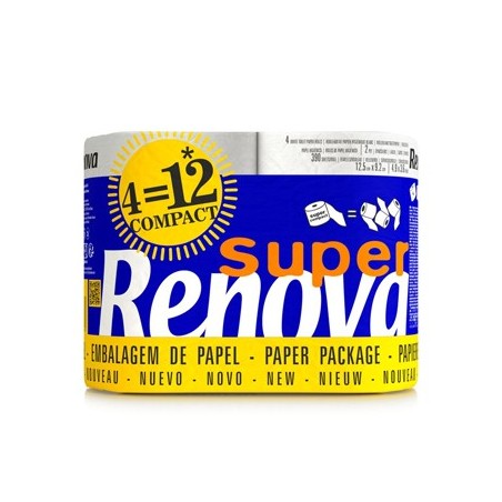 Papel Higiénico Doméstico 44,9mts 2Fls Renova 4 Rolos (412)