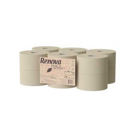 Papel Higienico (Jumbo) 090mts 2Fls Love&Action (Pack12)