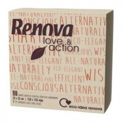 Guardanapos 33x33cm 2fls Renova Love&Action 90un