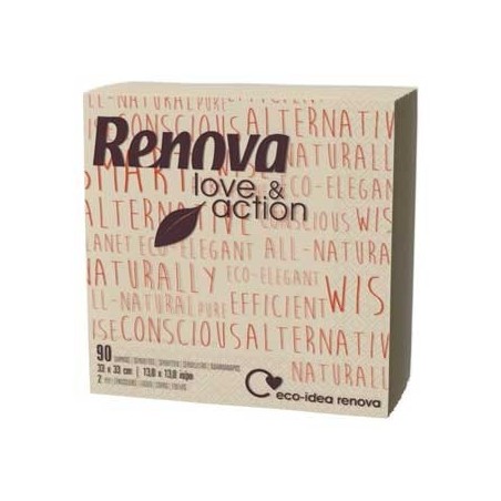 Guardanapos 33x33cm 2fls Renova Love&Action 90un