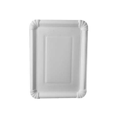 Travessas de Cartao Rectagular Branco 21,5x29cm 25un