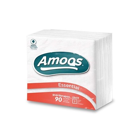 3un Guardanapos 33x33 2Fls Branco Amoos 90un