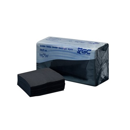 GC Guardanapos 20x20 2fls P&P Preto 100un Produtos para Copa