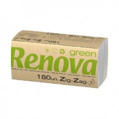 Toalhas Mão ZigZag 22x21,5cm RenovaGreen Branco 5400un