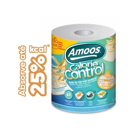 2un Rolo Toalhas Mão 026mx20,7cm 3Fls Amoos Calorie Control