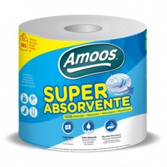 2un Rolo Toalhas Mão 045mx20,7cm 2Fls Amoos Super Absorvente