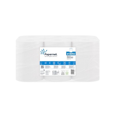 Rolo Toalhas Mão 140mx19,2cm 2Fls PAPERNET Picotado 6un