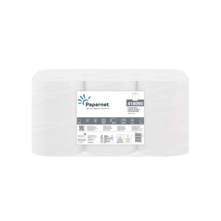 Rolo Toalhas Mão 285mx19,2cm 1Fl PAPERNET Picotado 6un