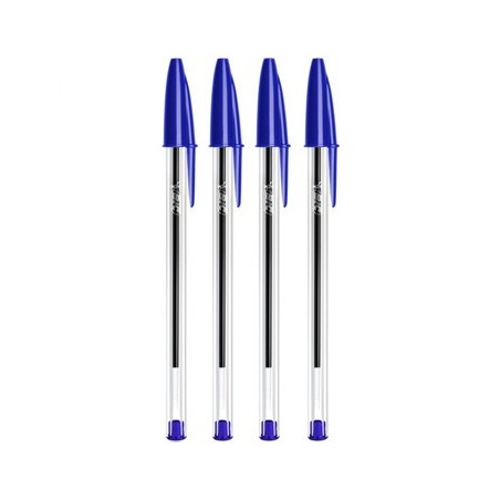 2un Esferográfica Azul 1mm Ball Point BIC Cristal 4un