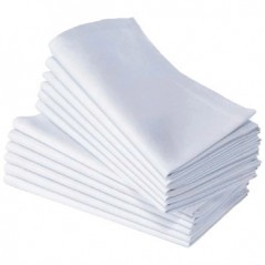 20un Guardanapos em Tecido 50x50 Branco 1un