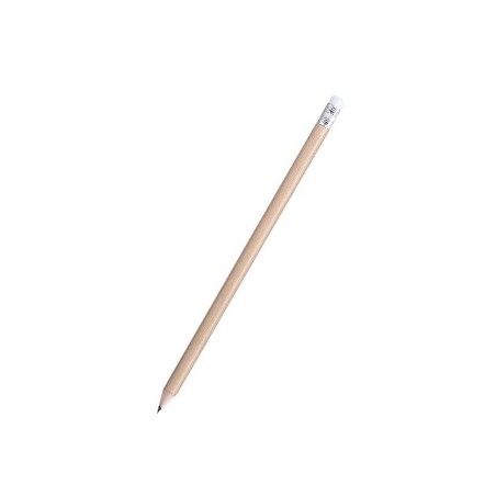 100un Lápis Carvão Madeira Natural com Borracha Branca 1un