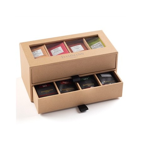 Caixa Coffret Chá 7/7 Kraft 2 Tiroirs Dammann 1un