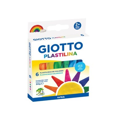 2un Plasticina 6 Cores Giotto 90g