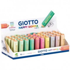 40un Borracha Giotto Happy Gomma Pastel Cx Expositor 1un