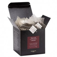 Cha Bolsas Preto Caramel Dammann 25 Bolsas