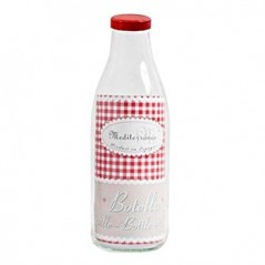 6un Garrafa Vidro Transparente 1L 1un