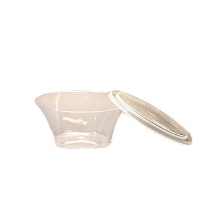 10un Taca Plastico PP p/Sobremesa 130ml c/Tampa 100un