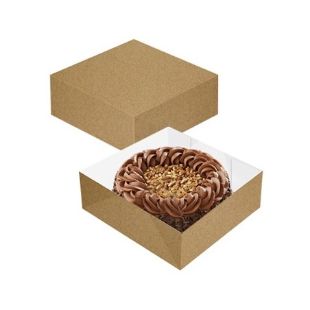 Caixa c/Tampa Cartolina Cor Kraft 24x24cm  Pack50