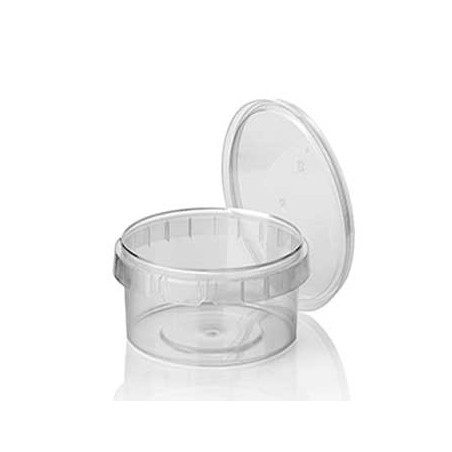 Caixa C/Tampa p/Alimentar PP Transp Redonda 480ml 40un