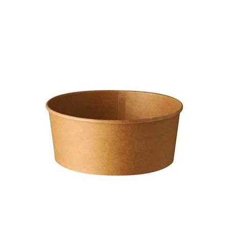 Saladeira em Cartão Redondo Cor Kraft 750ml 50un