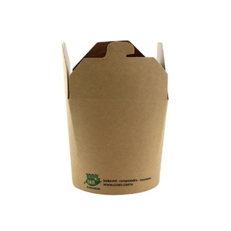 Caixa Cartolina Cor Kraft p/ Menu 9,8x10x8,8cm 760ml 25un