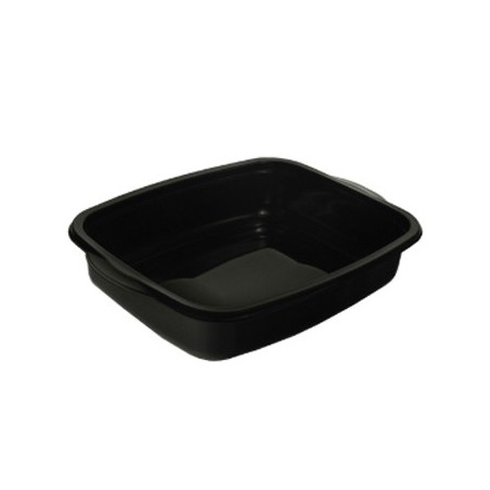 Caixa Alimentar PP p/Microondas Preta Rectagular 1100ml 50un