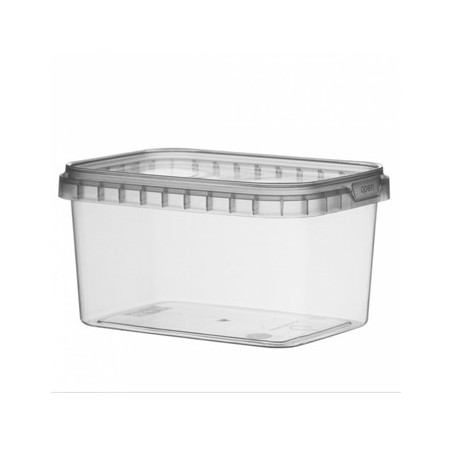368un Caixa C/Tampa p/Alimentar PP Transp Rectagular 425ml 1