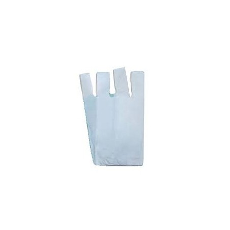 Sacos Plastico c/ Alca 35x45cm Branco - Pack 5KG -55 microns
