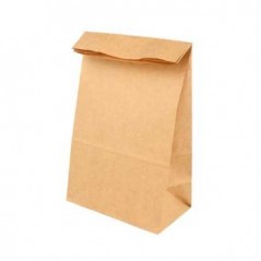 1000un Sacos Papel Castanho SOS S/Asas 80g 14+8x24cm 1un