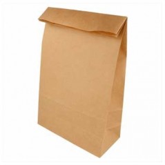 500un Sacos Papel Castanho SOS S/Asas 80g 20+9x34,5cm 1un