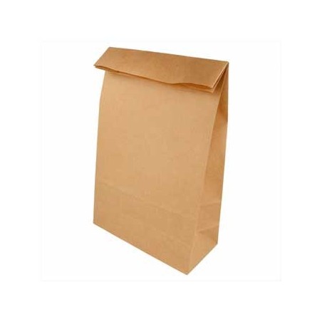 500un Sacos Papel Castanho SOS S/Asas 80g 20+9x34,5cm 1un