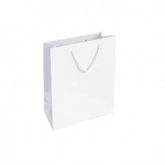 10un Saco Papel Branco 24x10x31cm c/Asa Cordão 1un