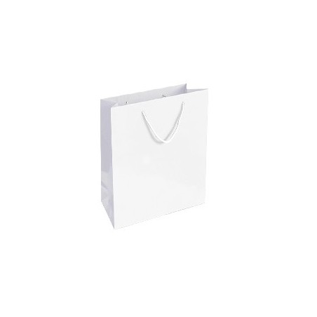 10un Saco Papel Branco 24x10x31cm c/Asa Cordão 1un