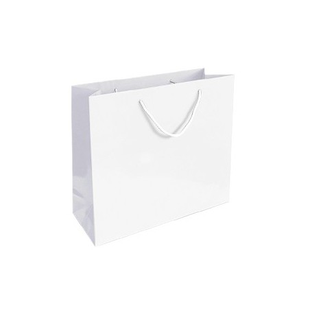 10un Saco Papel Branco 35x12x36cm c/Asa Cordão 1un