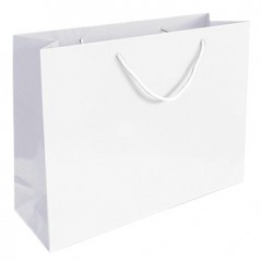 10un Saco Papel Branco 54x13x44cm c/Asa Cordão 1un