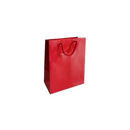 10un Saco Papel Vermelho 24x10x31cm c/Asa Cordão 1un