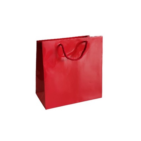 10un Saco Papel Vermelho 35x12x36cm c/Asa Cordão 1un